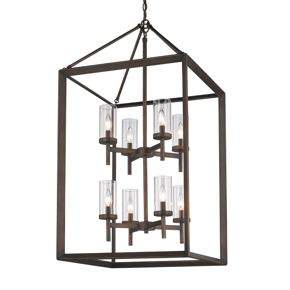 Golden Lighting Smyth 8-light Pendant in Gunmetal Bronze